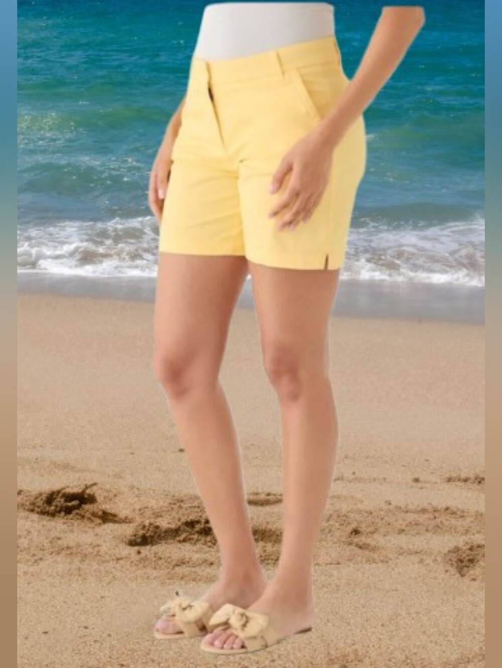 Yellow Bermuda Shorts
